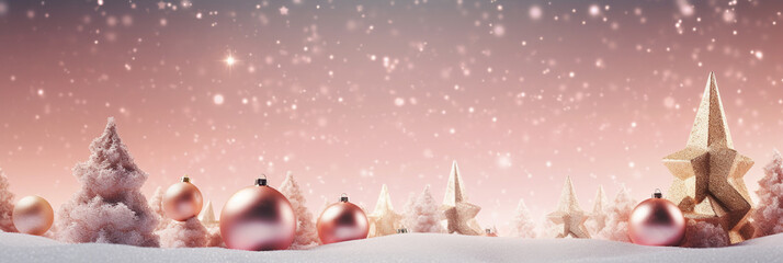 Wall Mural - christmas tree landscape sparkling at night