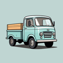 Blue Small Truck