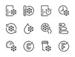 Fridge and Freezer vector line icons. Freezing and Refrigeration and outline icon set. Refrigerator, Defrosting, Temperature, Celsius, Cooling, Quality Level, Fahrenheit and more.