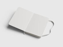 White Blank Opened Notebook 3D 3D Mockup