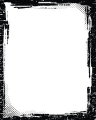 Detailed Grunge Photo frame in Black and white & Texture Background.