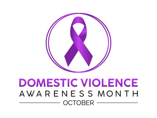 Wall Mural - National Domestic Violence Awareness Month Amplifies Voices, Advocacy, and Support for Safety and Well-Being. Vector Illustration Template.