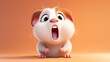 Cute 3D cartoon guinea pig character.