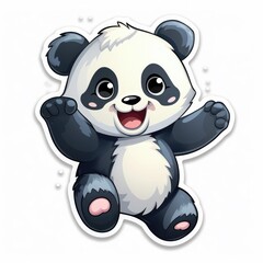 Wall Mural - cute panda dancing sticker