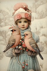 Poster - Vintage Christmas card