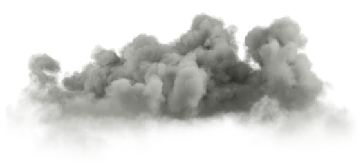 Poster - Darkness clouds explosion atmosphere cutout on transparent backgrounds 3d rendering png