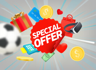 Poster - Special offer concept. 3d vector illustration
