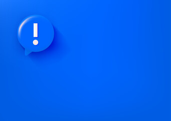 Aufkleber - Vector wallpaper with info icon. 3d vector background with copy space