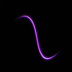 Poster - Light and stripes moving fast over dark background. Modern abstract high-speed movement. Colorful dynamic motion on blue background.