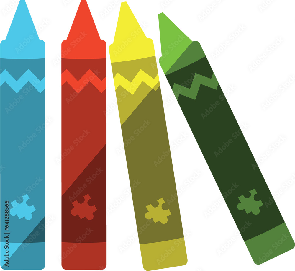Digital png illustration of colourful crayons on transparent background ...