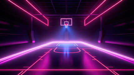 game corridor wall indoor room background empty neon interior arena hall. 