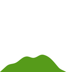 Sticker - Dark Green Mountain Illustration