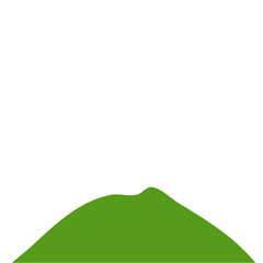 Sticker - Dark Green Mountain Illustration