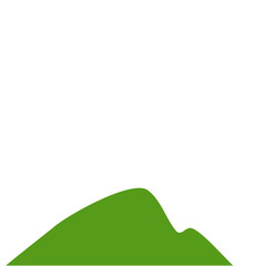 Sticker - Dark Green Mountain Illustration