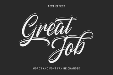 Great job quotes text effect editable eps cc
