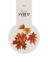 maple syrup vector label template