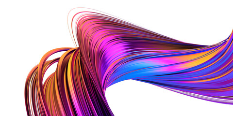 Poster - Abstract colorful shape, 3d render
