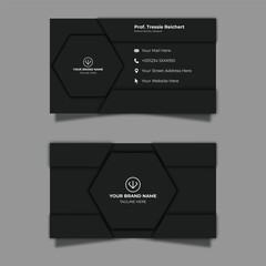 Vector white black business card free vector