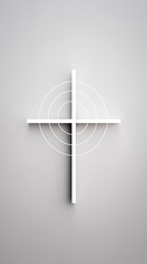 Wall Mural - Religious cross, crucifix icon design, generative AI.