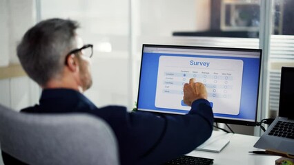 Wall Mural - Online Business Feedback Survey Form Or Report