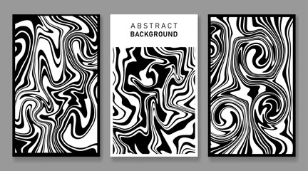 Poster - optical art abstract background liquify lines design, abstract wave poster 