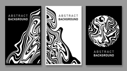 Poster - optical art abstract background liquify lines design, abstract wave poster 