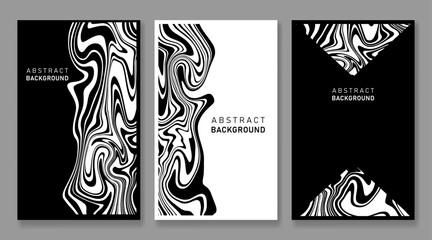 Poster - optical art abstract background liquify lines design, abstract wave poster 