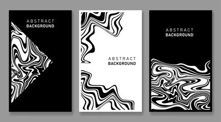 Poster - optical art abstract background liquify lines design, abstract wave poster 