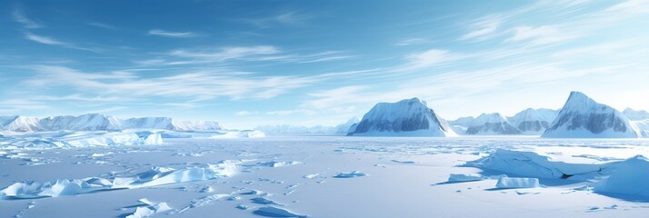 amazing drone shot of the antartica during winter season.