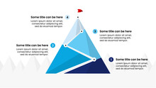 Infographic Template. The Way To The Mountain With 4 Steps