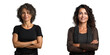 © 2rogan - Brazilian woman in middle age standing with crossed arms in front on transparent background