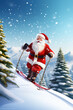 © Birgit Reitz-Hofmann - Funny Skiing Santa Clause