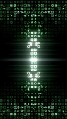Wall Mural - abstract matrix digital background