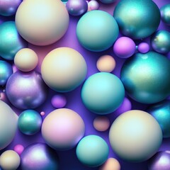 Aufkleber - 3d glassy sphere shapes, minimal concept background. Ideal for scientific designs, nano technology, microbiology, chemistry, biology, etc. Ai generated art.