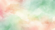 Watercolor Backgrounds: Gentle Pale Pink And Green