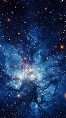 Beautiful landscapes of space. Vertical video.