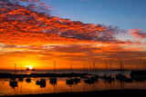 Fototapeta Zachód słońca - Sunrise at the bay