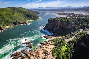 Wall Mural - Aerial view of Knysna Heads in Knysna, Garden Route, South Africa