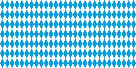 Oktoberfest bavarian pattern. Background for octoberfest in munich. Texture with white and blue rhombus. Flag of bavaria