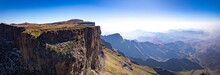 Aerial View Of Cathedral Peak In Drakensberg Mountains, At The Lesotho Border In KwaZulu-Natal Province, South Africa