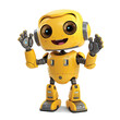 funny cartoon robot. robot android. robot with a smile
