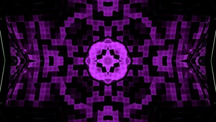 Poster - Geometric pattern with transforming shapes formed by small tiles. Design. Symmetrical changing figures.