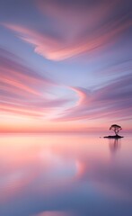 Wall Mural - Tranquil sunset over the sea.