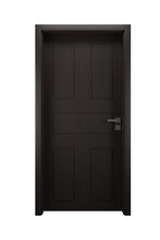 Isolated Wooden Panel Interior Door
