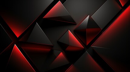 Wall Mural - triangle abstract wallpaper, modern colorfull, glow in the dark, neon color, future, SCi, orange, Red, Black