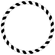 Seil Oder Kordel Vektor Kreis In Schwarz Und Wei√ü. Isolierter Hintergrund
Symbol F√ºr Marine, Schifffahrt Oder Als Rahmen Nutzbar.