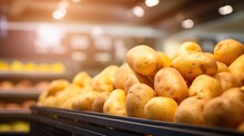 Fresh Potato In A Supermarket