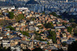 Favela on hill in Rio de Janeiro, Brazil