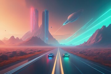 Wall Mural - futuristic sci fi futuristic backgroundfuturistic sci fi futuristic backgroundfuturistic sci - fi ba