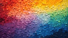 Rainbow Colored Oil Painting Art